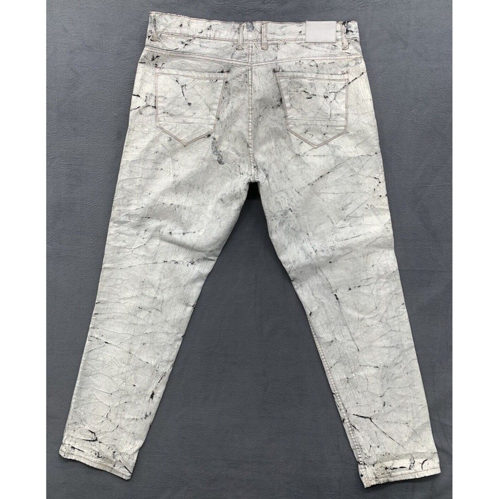 Jordan Craig Legacy Edition Aaron Denim Jeans Men's 38/34 White Paint Covered